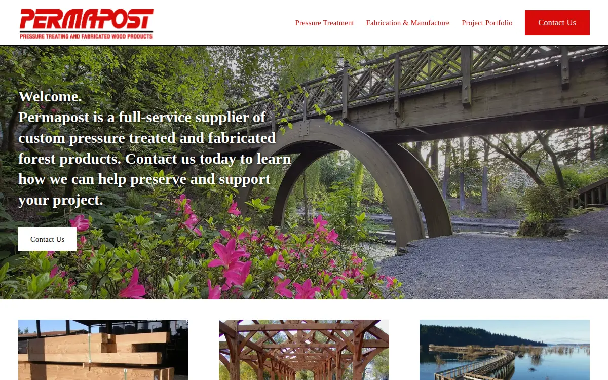 Homepage of Permapost Products CO