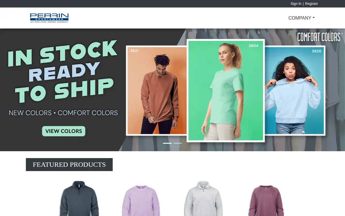 Homepage of Perrin Souvenir Distributors INC