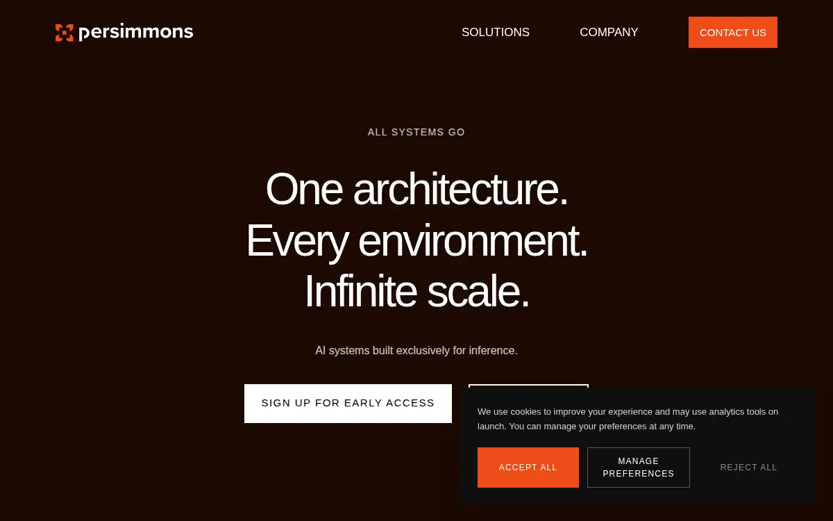 Homepage of Persimmons INC.