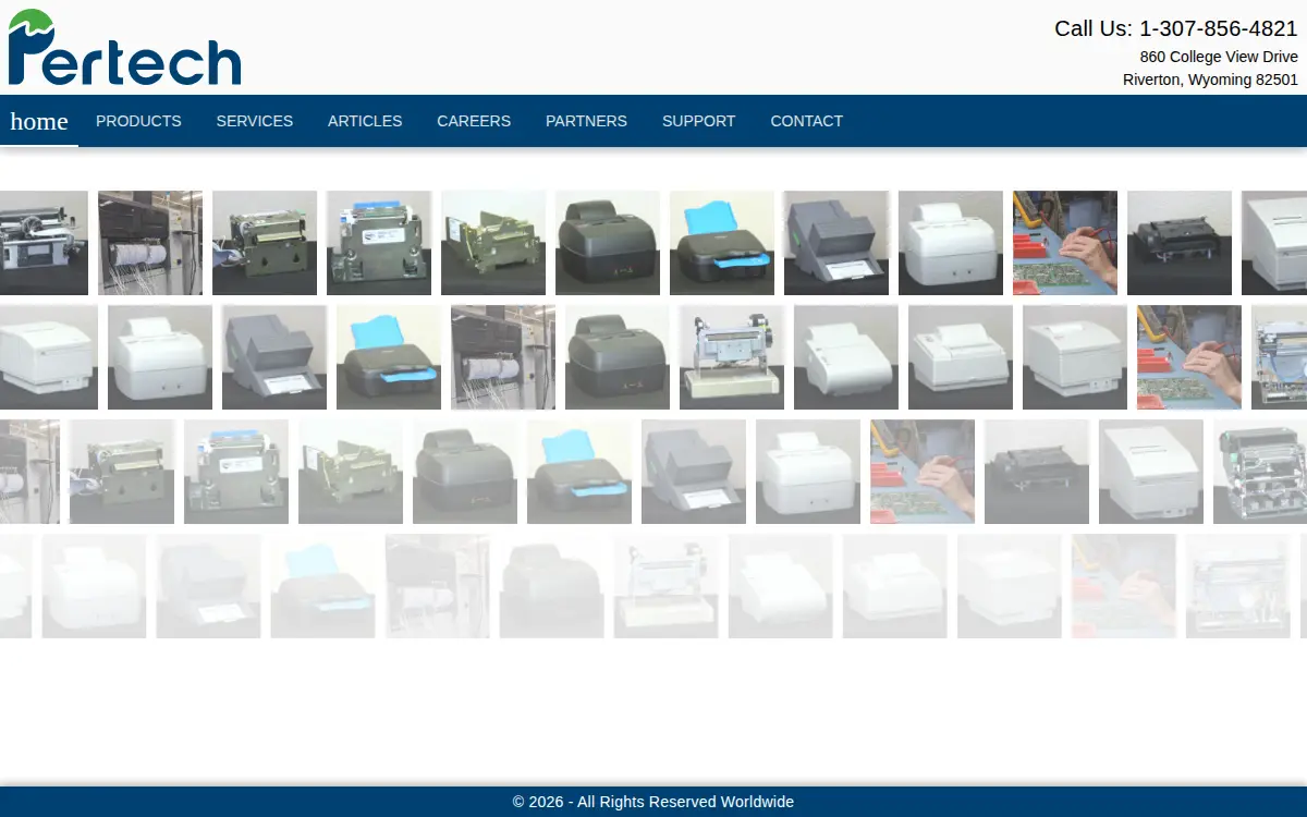 Homepage of Pertech Industries, INC.