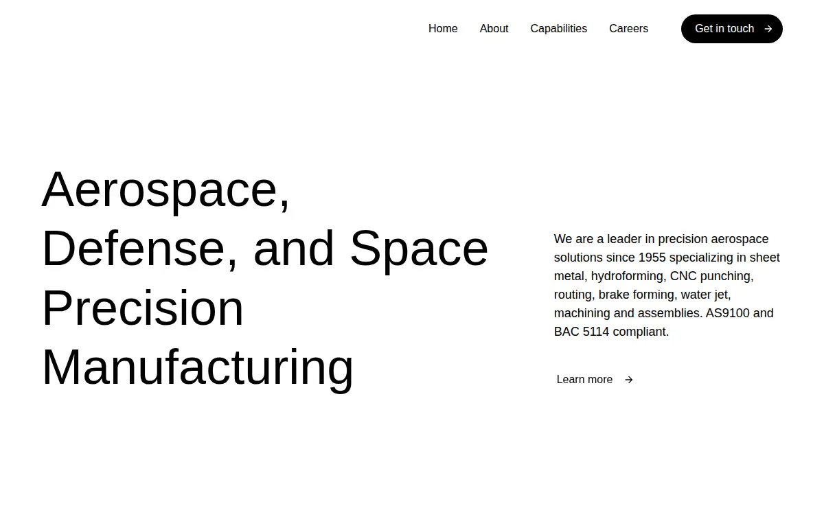 Homepage of Pervan Tooling Company LLC