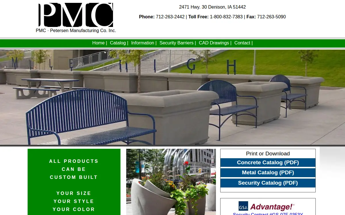Homepage of Petersen Mfg. CO.