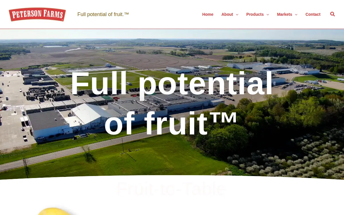 Homepage of Peterson Farms INC
