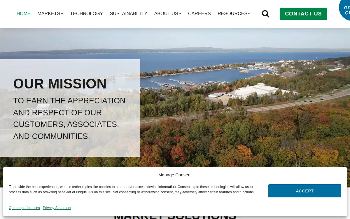 Homepage of Petoskey Plastics, INC
