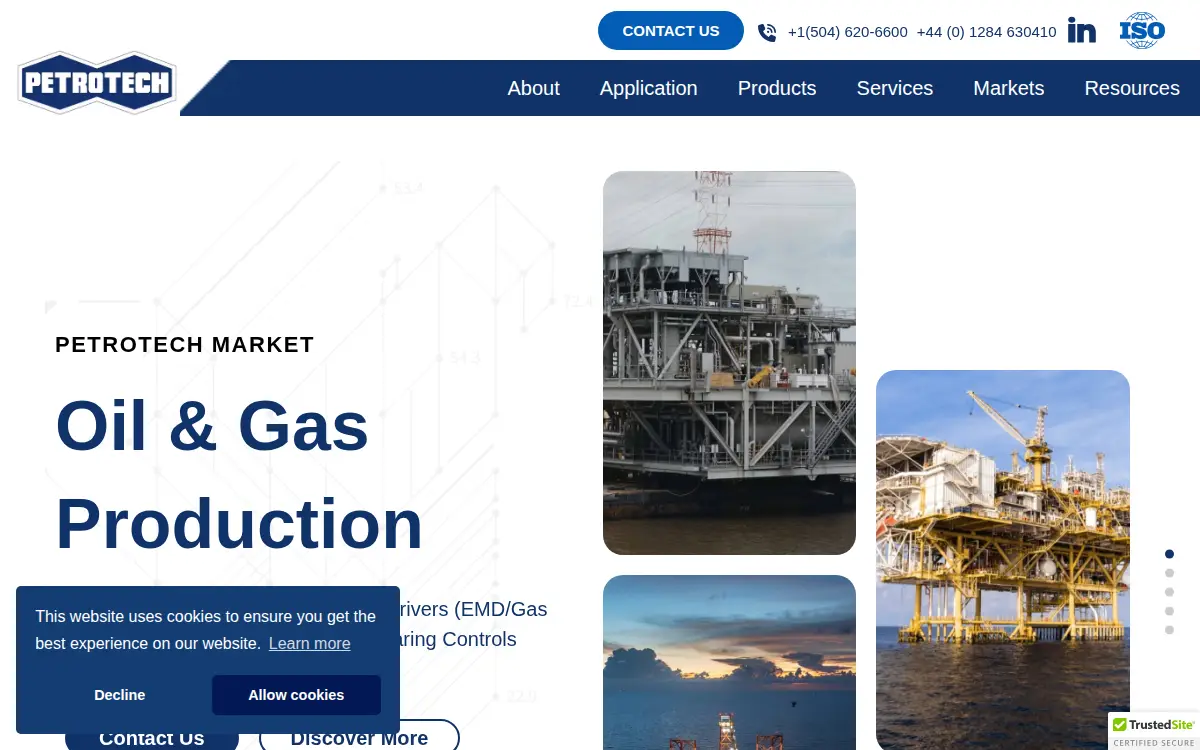 Homepage of Petrotech, INC.