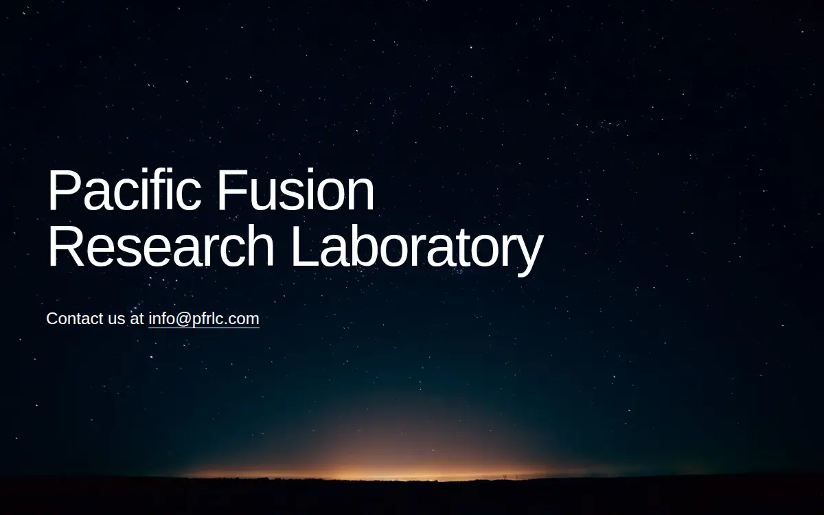 Homepage of Pacific Fusion Research Laboratory Corporation