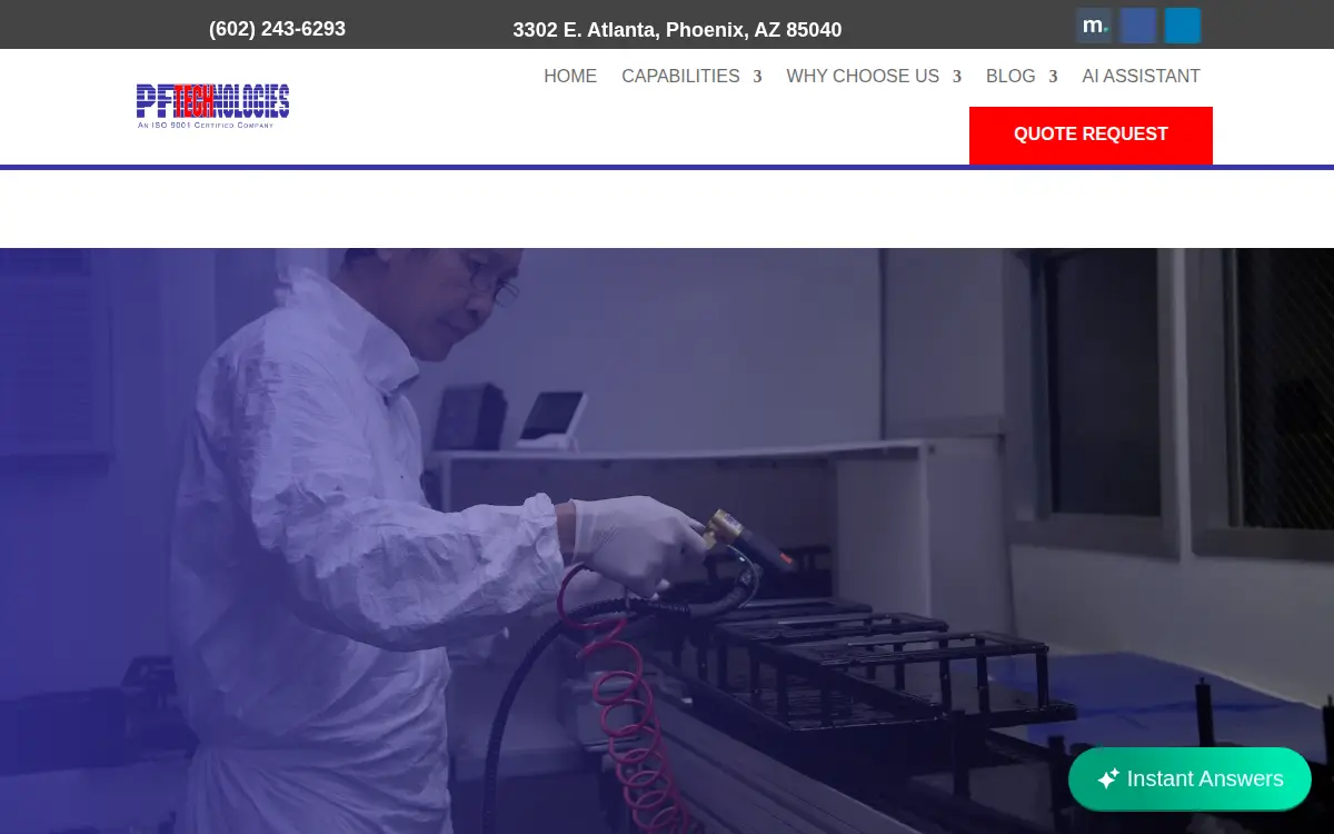 Homepage of Pf Technologies INC
