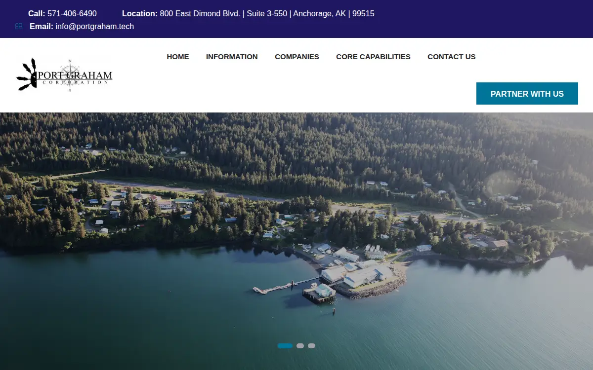 Homepage of Port Graham Development Corporation