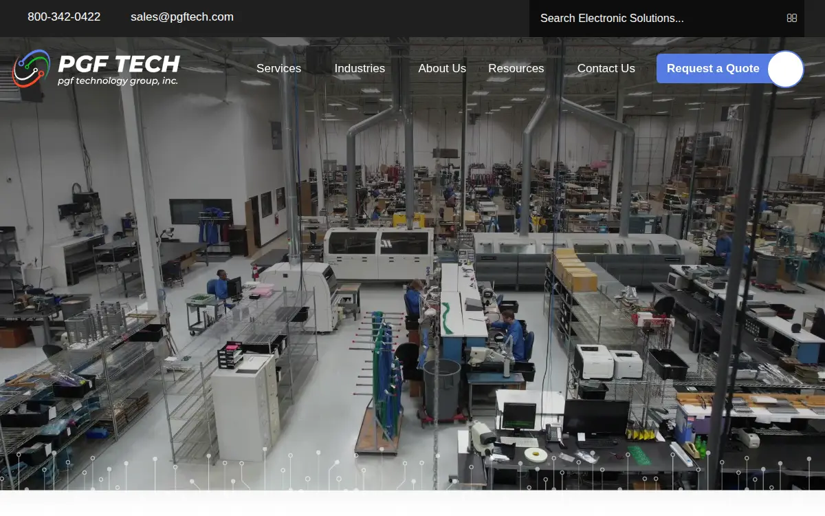 Homepage of Pgf Technology Group, INC