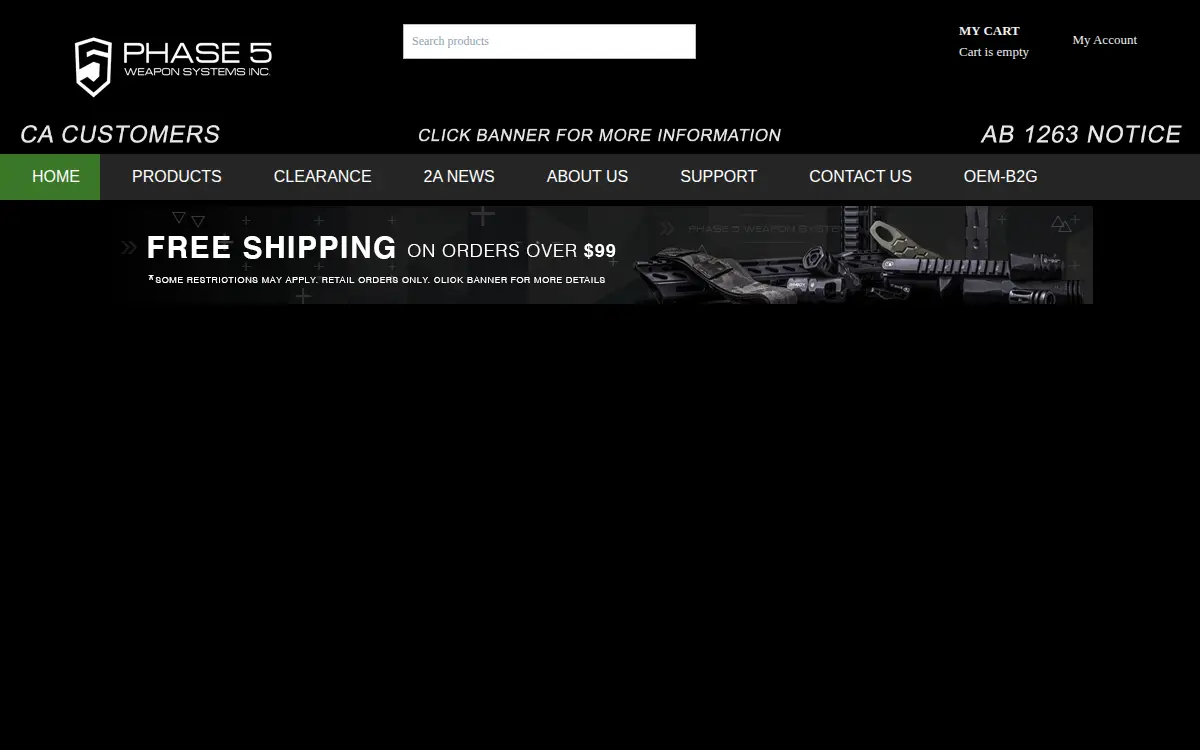 Homepage of Phase 5 Weapon Systems INC