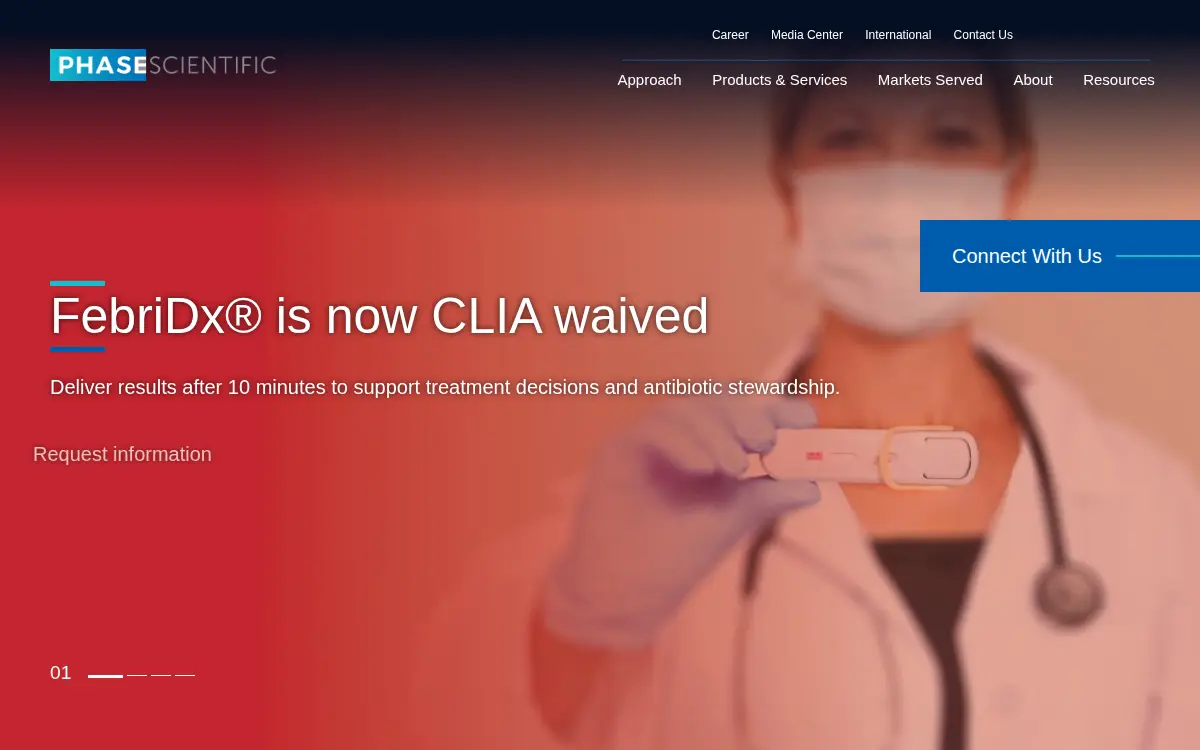 Homepage of Phase Diagnositics, INC.