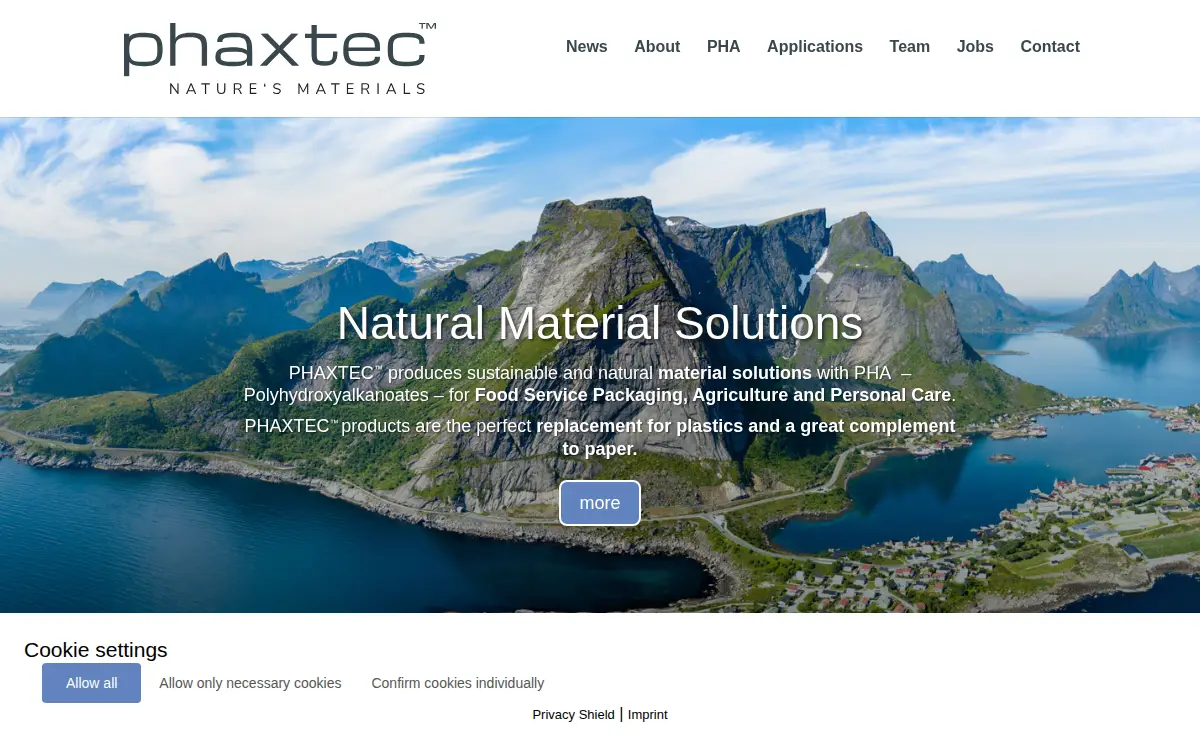 Homepage of Phaxtec, INC.