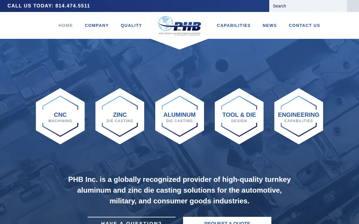 Homepage of Phb INC