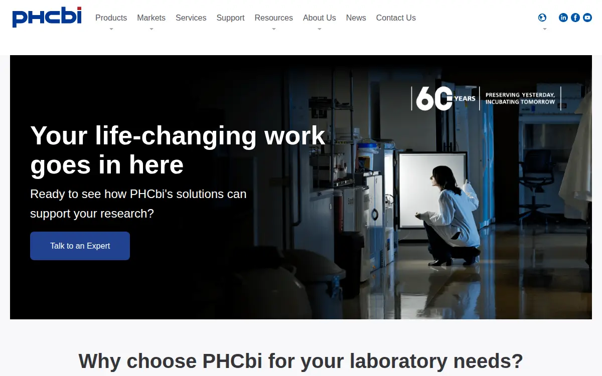 Homepage of Phc Corporation of North America