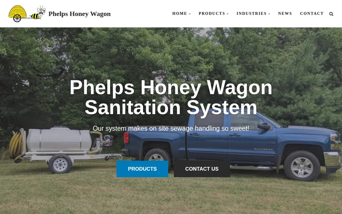 Homepage of Phelps Honey Wagon, INC