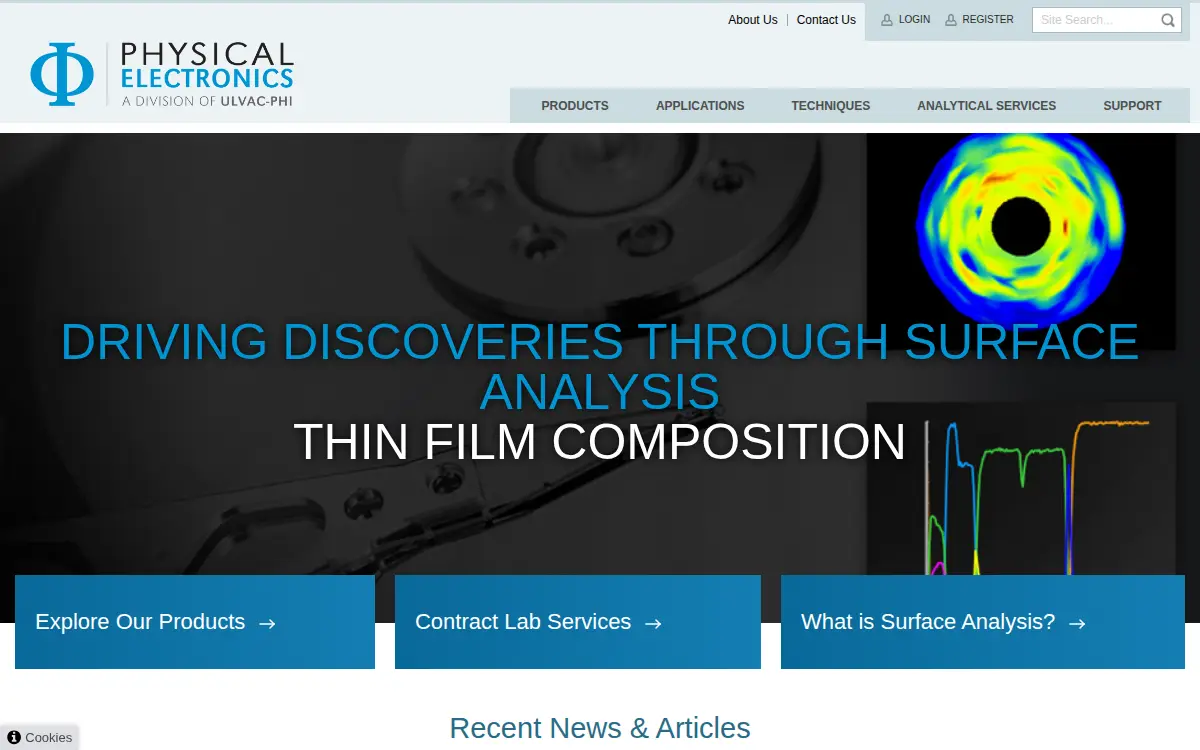 Homepage of Physical Electronics Usa, INC.