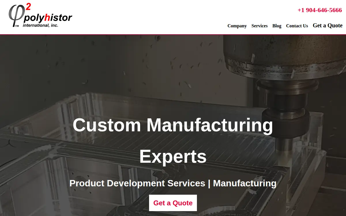 Homepage of Polyhistor International, INC.