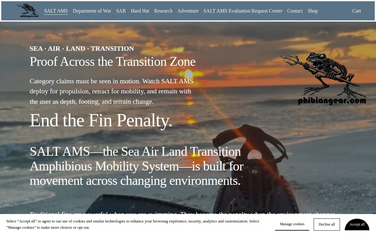 Homepage of Phibian Gear INC