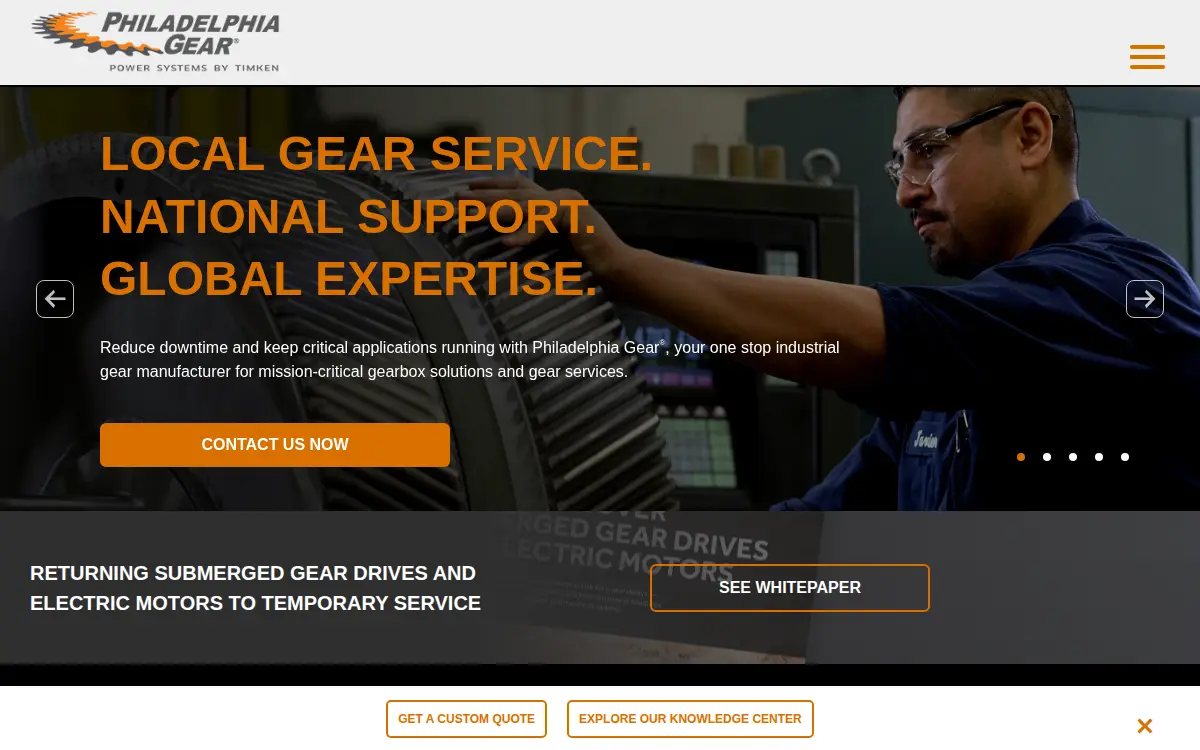 Homepage of Timken Gears & Services INC.