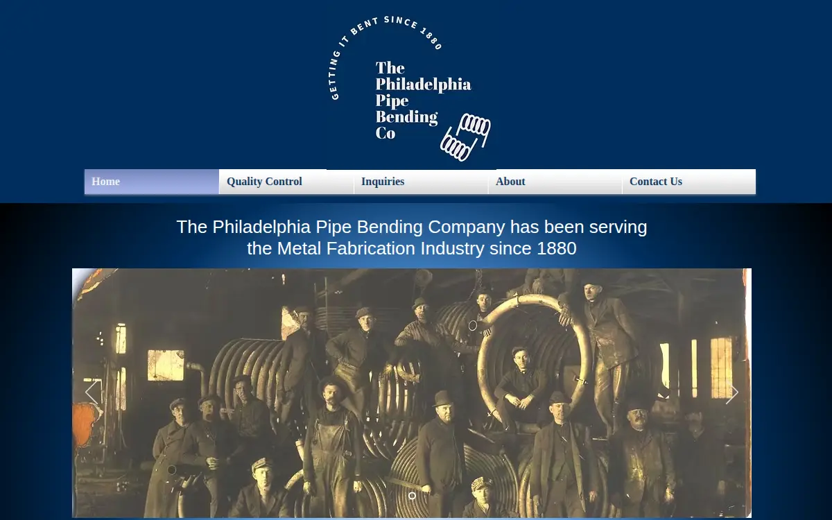 Homepage of The Philadelphia Pipe Bending CO