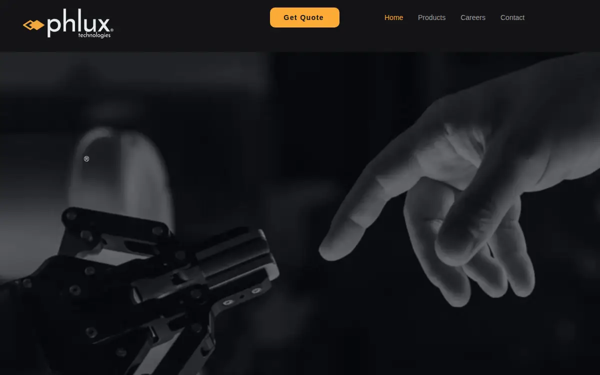 Homepage of Phlux Technologies, INC