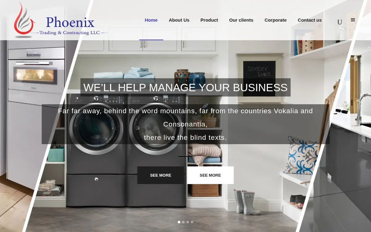 Homepage of Phoenix Trading & Contracting LLC