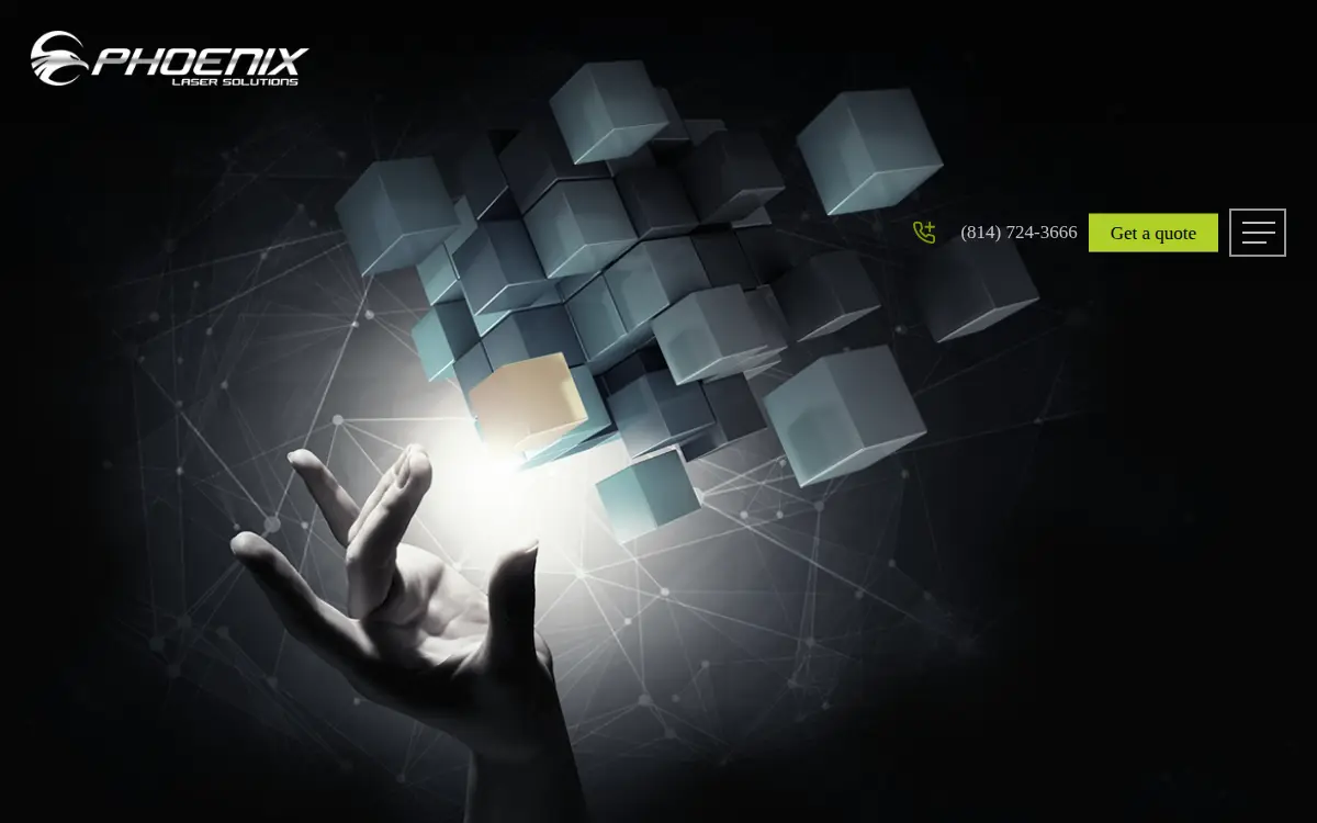 Homepage of Phoenix Laser Solutions LLC