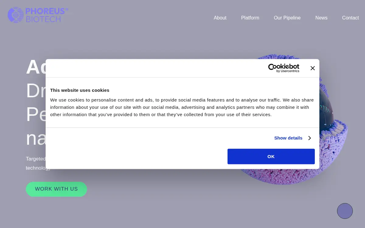 Homepage of Phoreus Biotechnology, INC