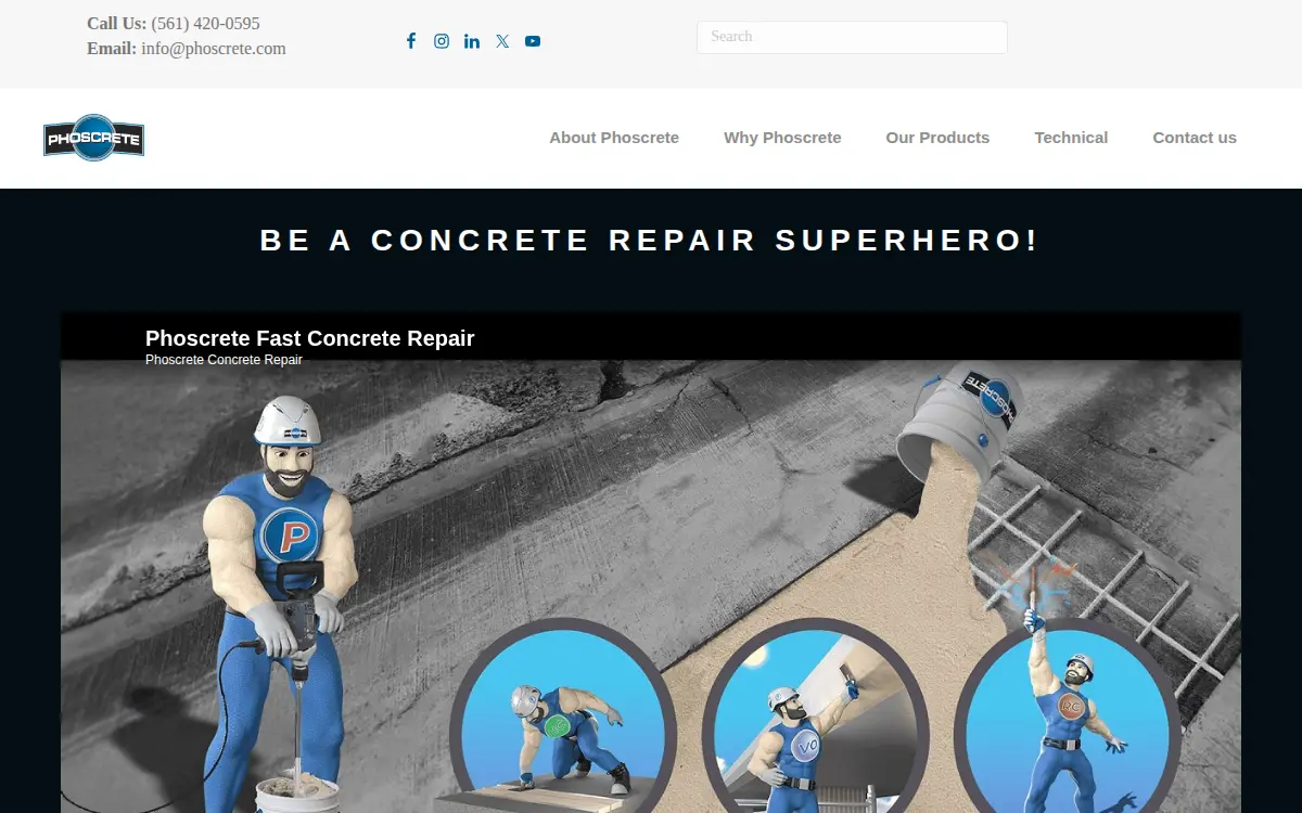 Homepage of Phoscrete CORP