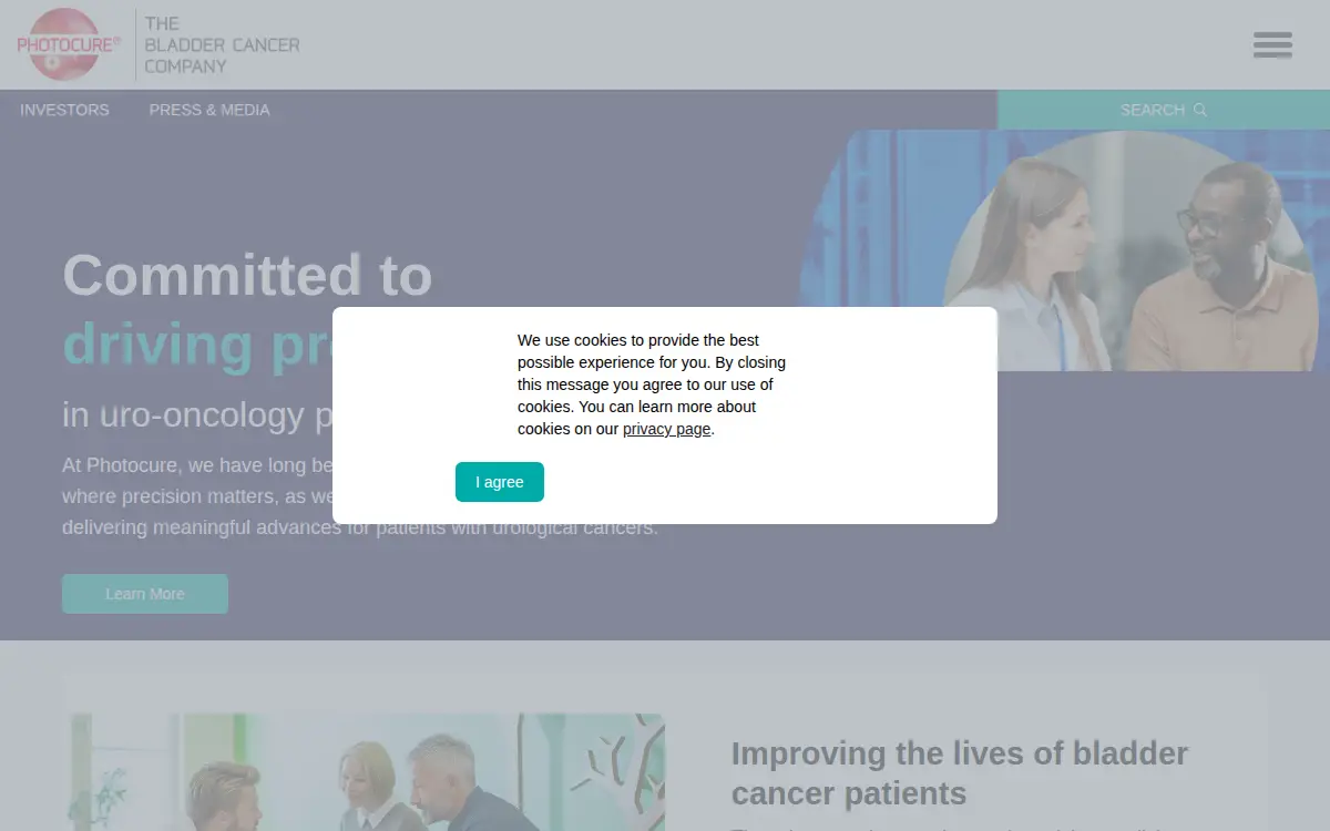 Homepage of Photocure, INC