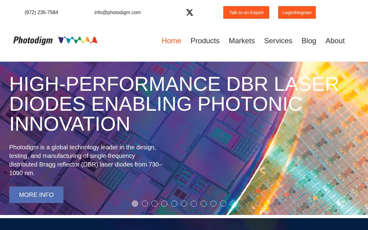 Homepage of Photodigm INC