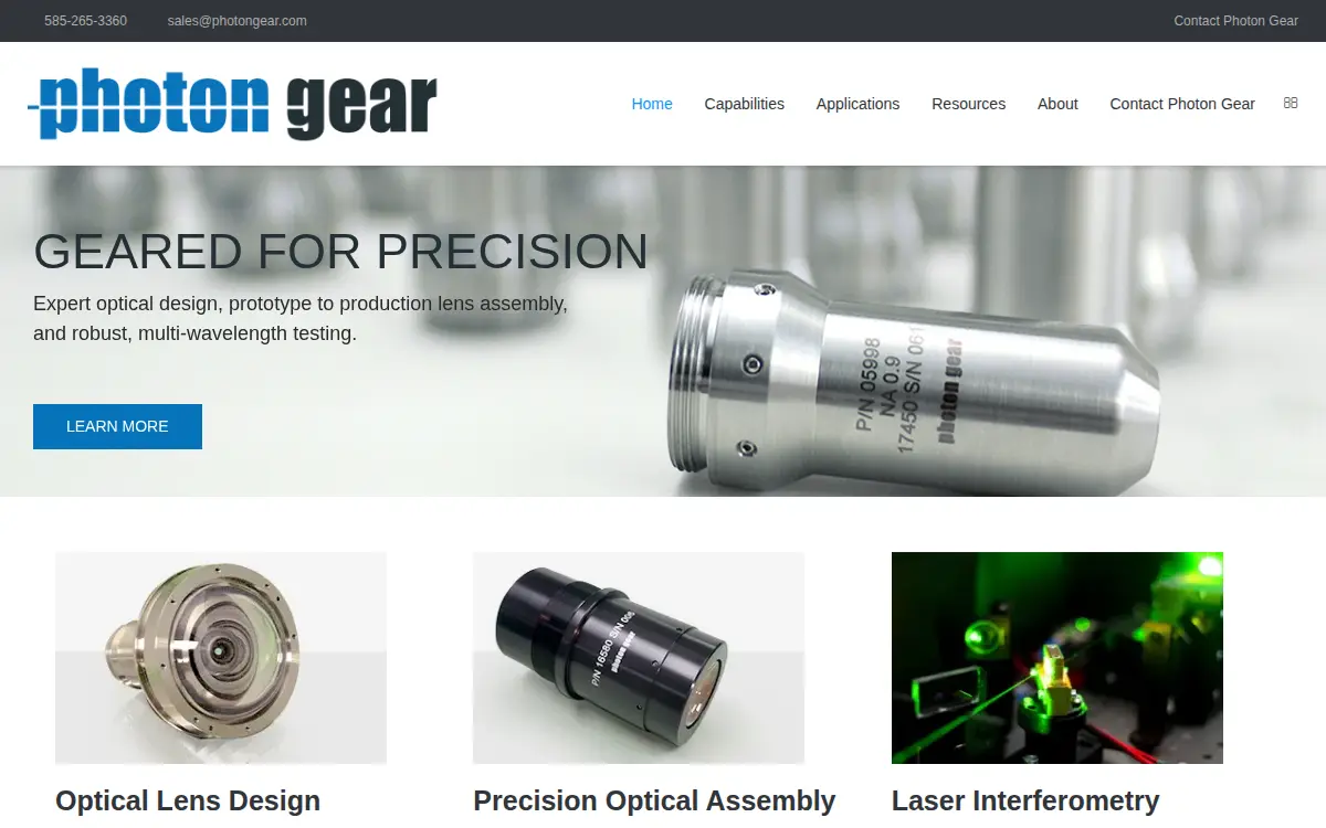 Homepage of Photon Gear, INC.