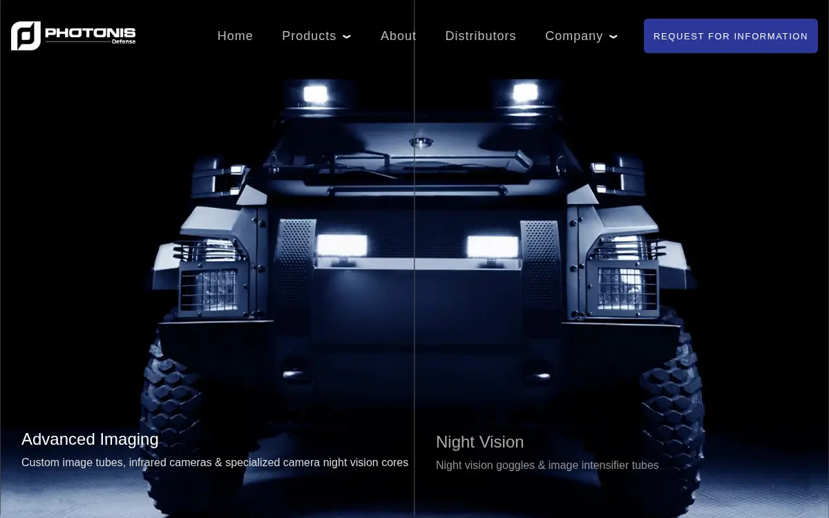 Homepage of Photonis Defense INC
