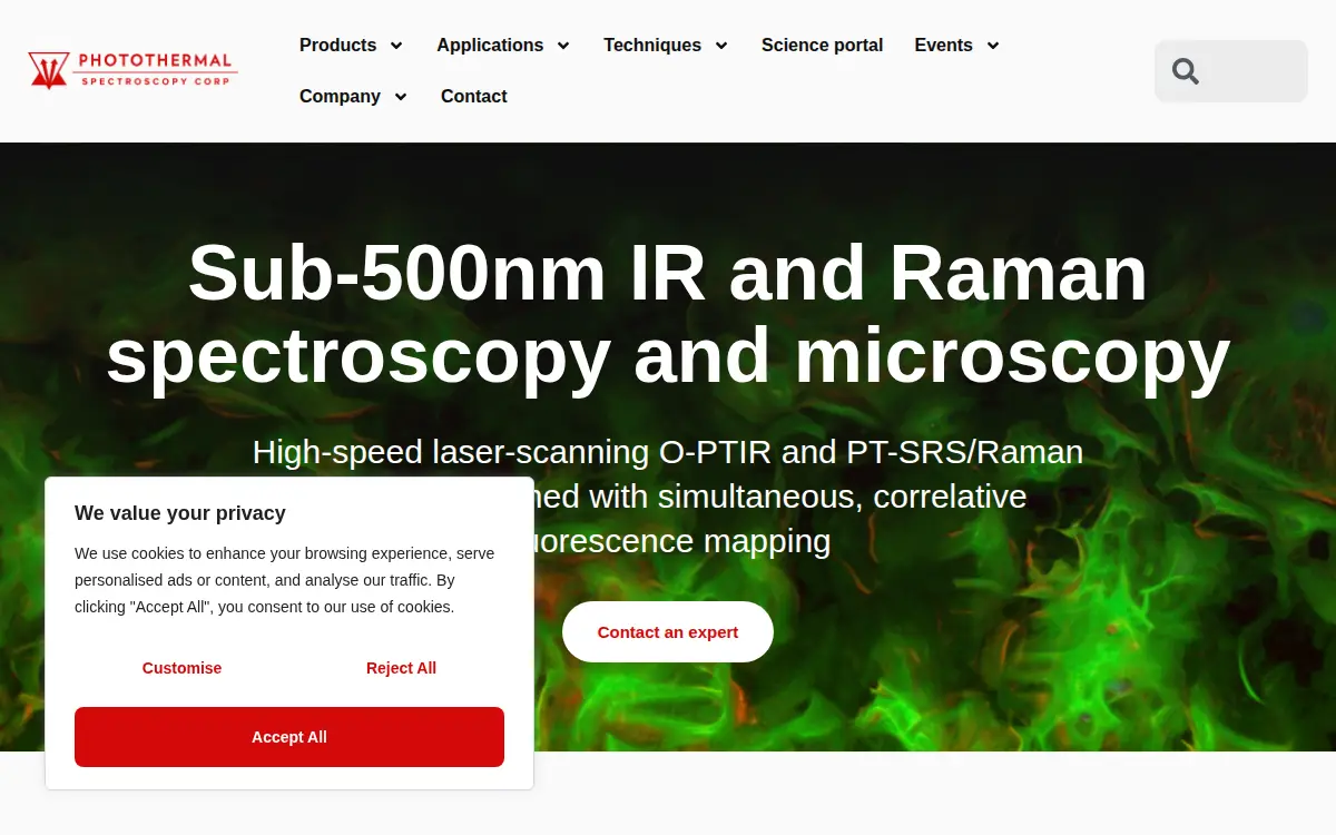 Homepage of Photothermal Spectroscopy CORP.