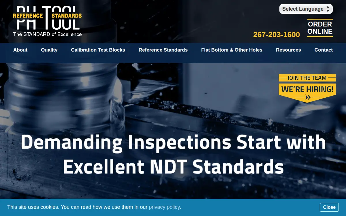 Homepage of Ph Tool, LLC