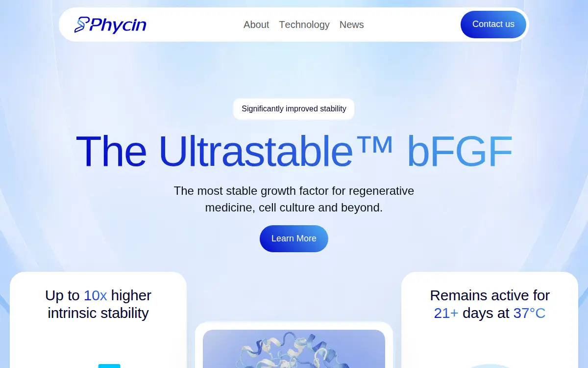 Homepage of Phycin, INC