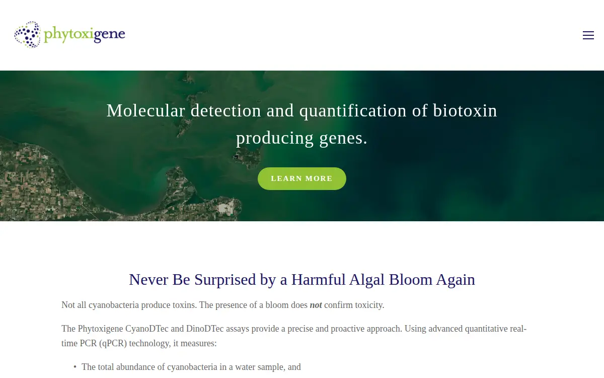 Homepage of Phytoxigene INC