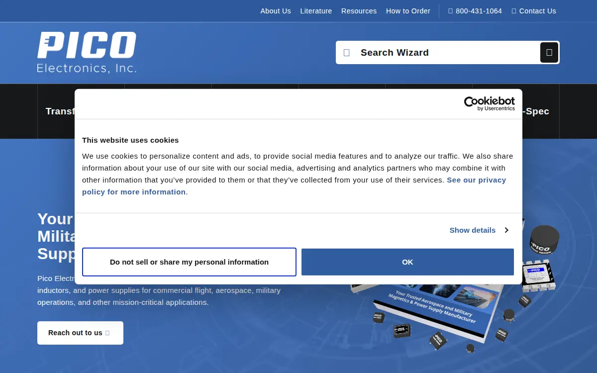 Homepage of Pico Electronics INC
