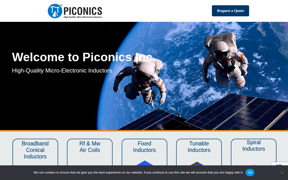 Homepage of Piconics, INC.