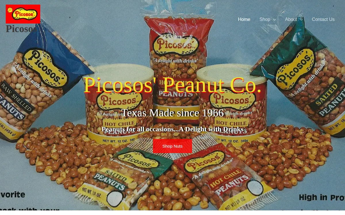 Homepage of Picosos Peanut CO INC