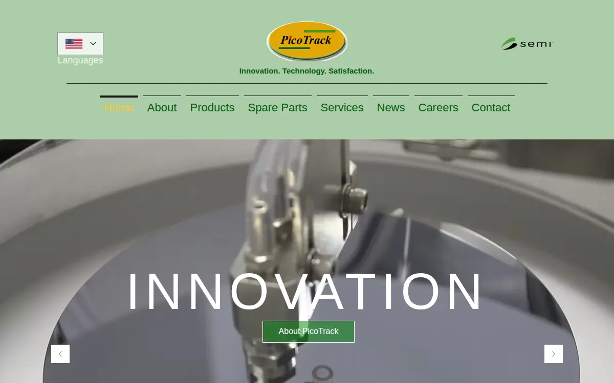Homepage of Picotrack