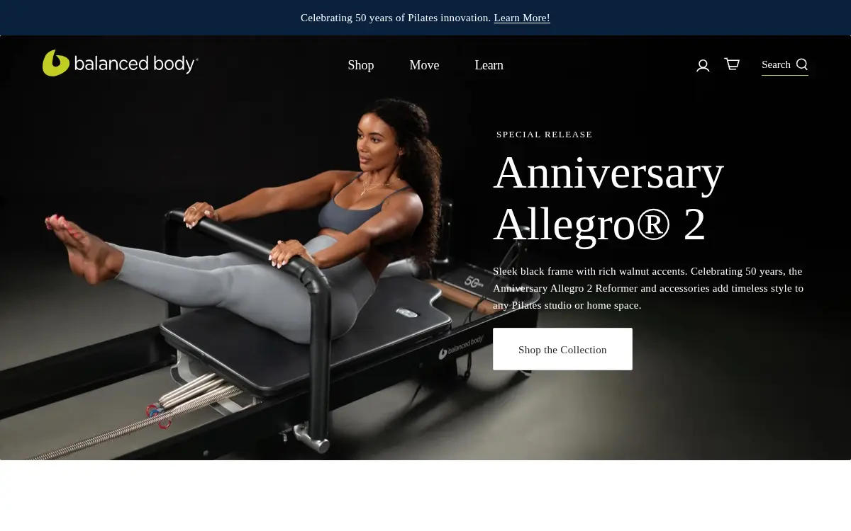 Homepage of Balanced Body INC