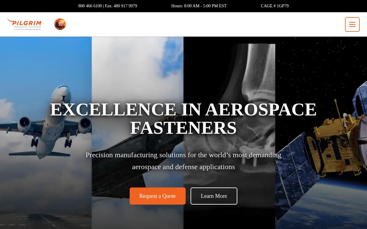 Homepage of Pilgrim Screw CORP