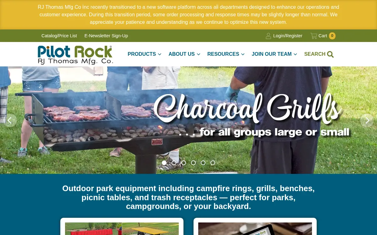 Homepage of Rj Thomas Manufacturing Company, INC.