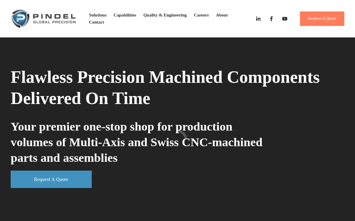 Homepage of Pindel Global Precision, INC.