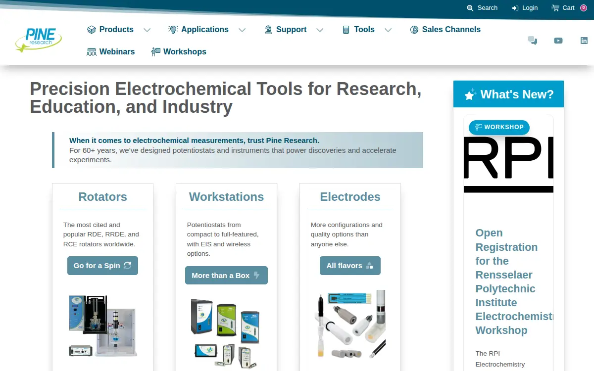 Homepage of Pine Research Instrumentation INC