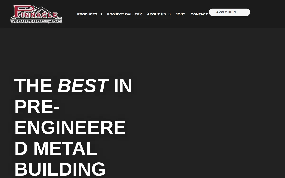 Homepage of Pinnacle Structures INC