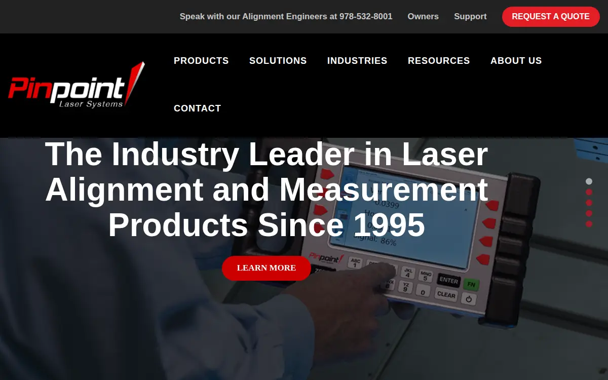 Homepage of Pinpoint Laser Systems, INC