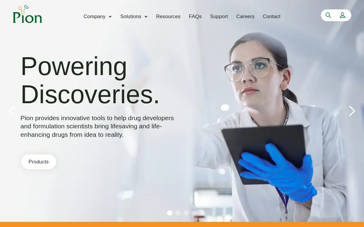 Homepage of Pion INC.
