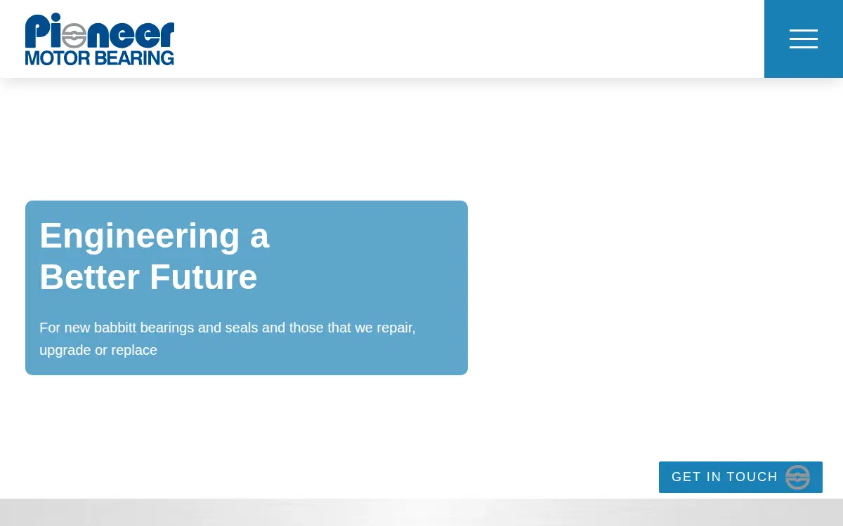 Homepage of Pioneer Motor Bearing Company